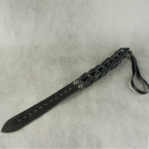 Шлепалка ременная "Beastly КожЗвенРем" черная, кожа