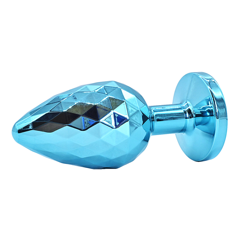 Пробка рельефная с кристаллом "Kanikule" голубая, L 